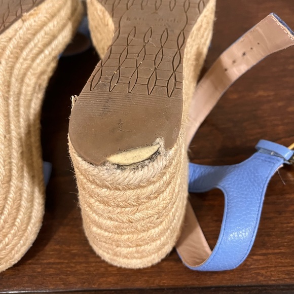 Kate Spade Blue Platform Espadrille Wedge Sandals Size 9M - Picture 15 of 16